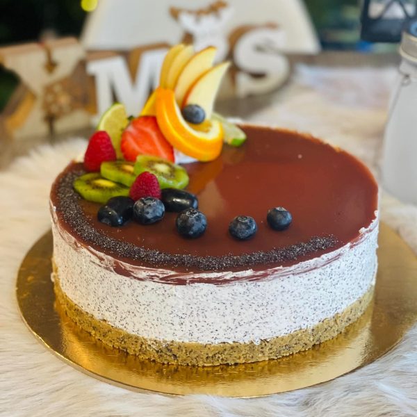 Mákos meggyes sajttorta